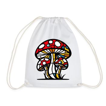 Fungo Funghi Pilze Pilze - Turnbeutel - Weiß - Vorne