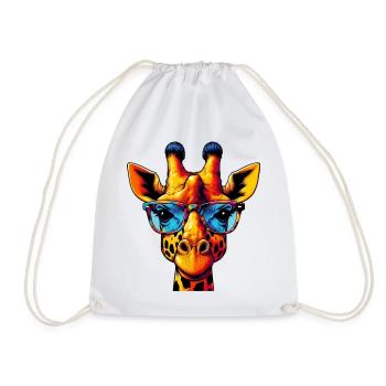 Girafe - Sac de sport léger - blanc - Devant