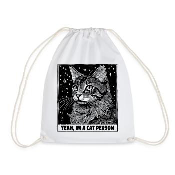 Chat personne chat animal de compagnie déclaration - Sac de sport léger - blanc - Devant