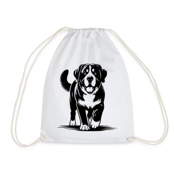 Großer Schweizer Sennenhund - Turnbeutel - Weiß - Vorne