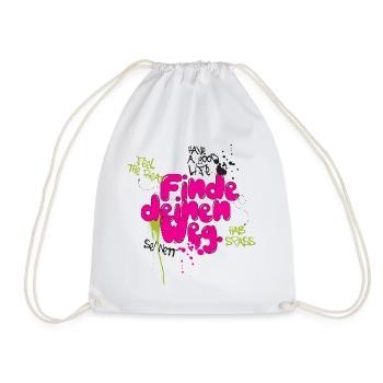 Find your way - Drawstring Bag - white - Front