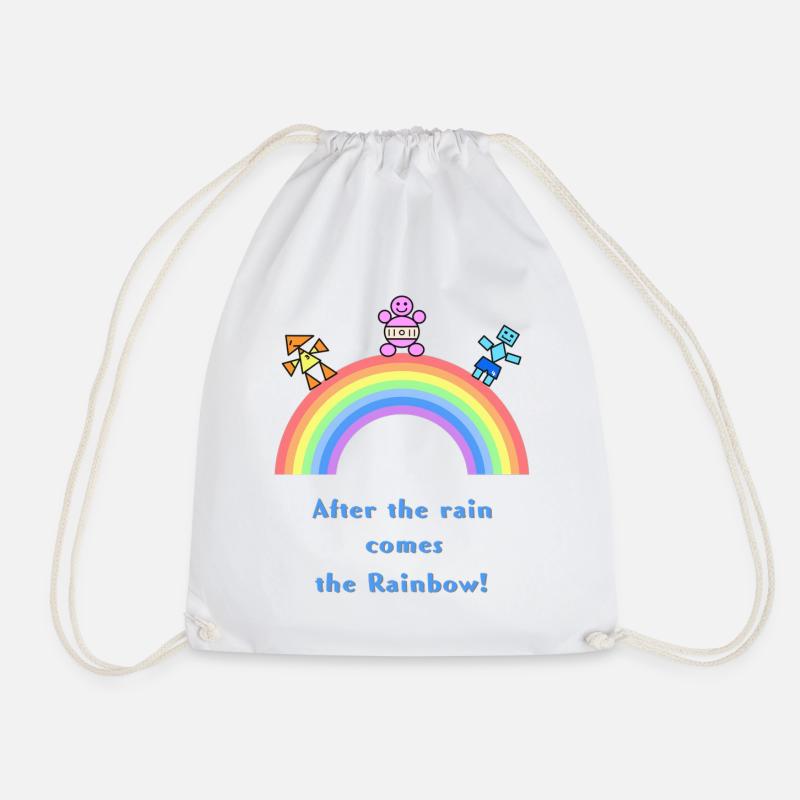 Nach Regen kommt der Regenbogen - Turnbeutel - Weiß