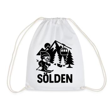 Sölden Ski - Drawstring Bag - white - Front