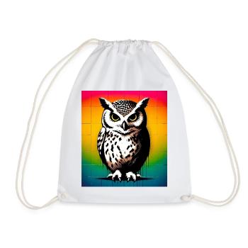 hibou - Sac de sport léger - blanc - Devant