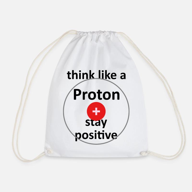 Unispruch "like a proton" Geschenk, Studenten - Turnbeutel - Weiß