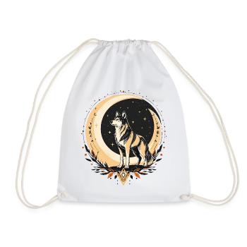 Boho Wolf - Drawstring Bag - white - Front