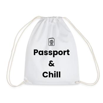 Passport & Chill – Chemise de voyage - Sac de sport léger - blanc - Devant