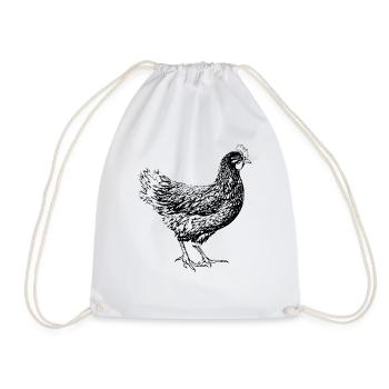 Amoureuse des poulets, famille d’agriculteurs - Sac de sport léger - blanc - Devant