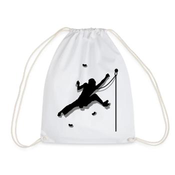Wall climbing - Drawstring Bag - white - Front