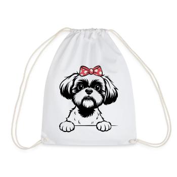 Shih Tzu - Drawstring Bag - white - Front