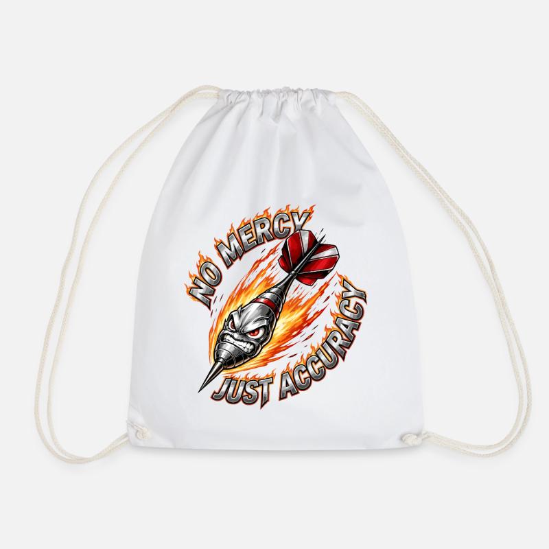 Feuerdart No Mercy Just Accuracy - Drawstring Bag - white