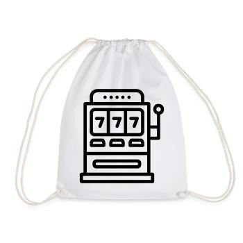 casino - Drawstring Bag - white - Front