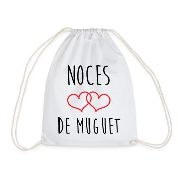 Noces de Muguet 13 ans de mariage - Sac de sport léger - blanc - Devant