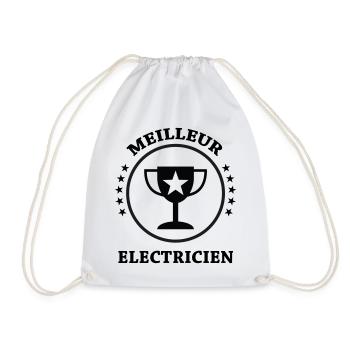 Meilleur Électricien : Le Trophée de la Qualité - Sac de sport léger - blanc - Devant