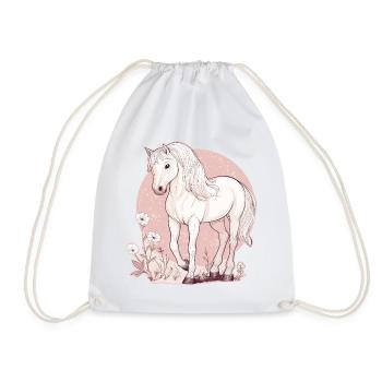 Horse - Drawstring Bag - white - Front