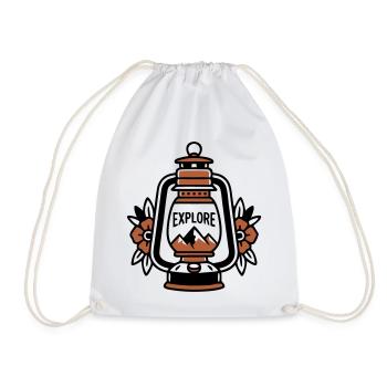 Lanterne Explore Mountains Vintage - Sac de sport léger - blanc - Devant