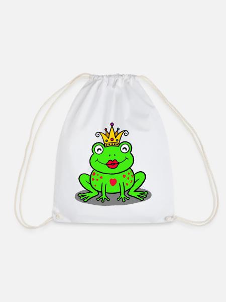 Königlicher Frosch mit Herz - Turnbeutel - Weiß