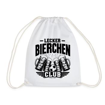 Lecker Bierchen Club Fußball & Bier Liebe - Turnbeutel - Weiß - Vorne