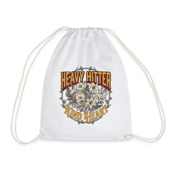 Heavy Hitter Kind Heart - Drawstring Bag - white - Front