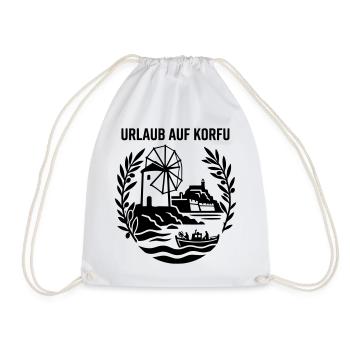 Korfu Urlaub Griechenland - Turnbeutel - Weiß - Vorne