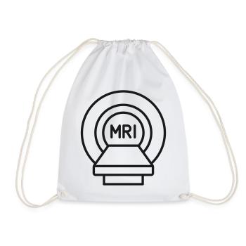 MRT-Scanner Medizinisches Linien-Symbol - Turnbeutel - Weiß - Vorne