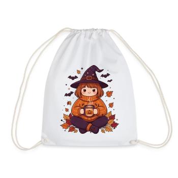 Cozy Halloween Witch Pumpkin Spice - Turnbeutel - Weiß - Vorne