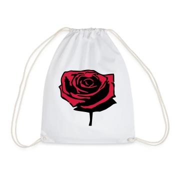 Rose - Turnbeutel - Weiß - Vorne