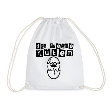 Das freche Küken Freundin Mädchen Kind Geschenk - Turnbeutel - Weiß - Vorne