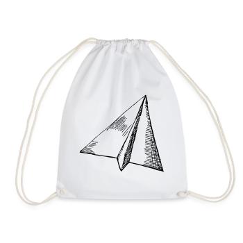 Paper planes - flying - Drawstring Bag - white - Front