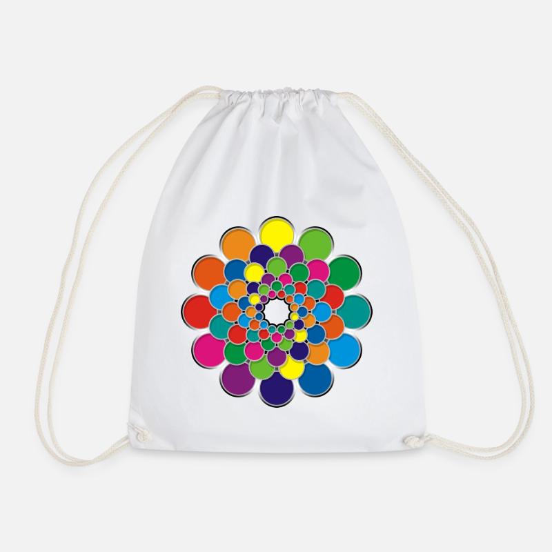 Farbkreis Power Flower - Turnbeutel - Weiß