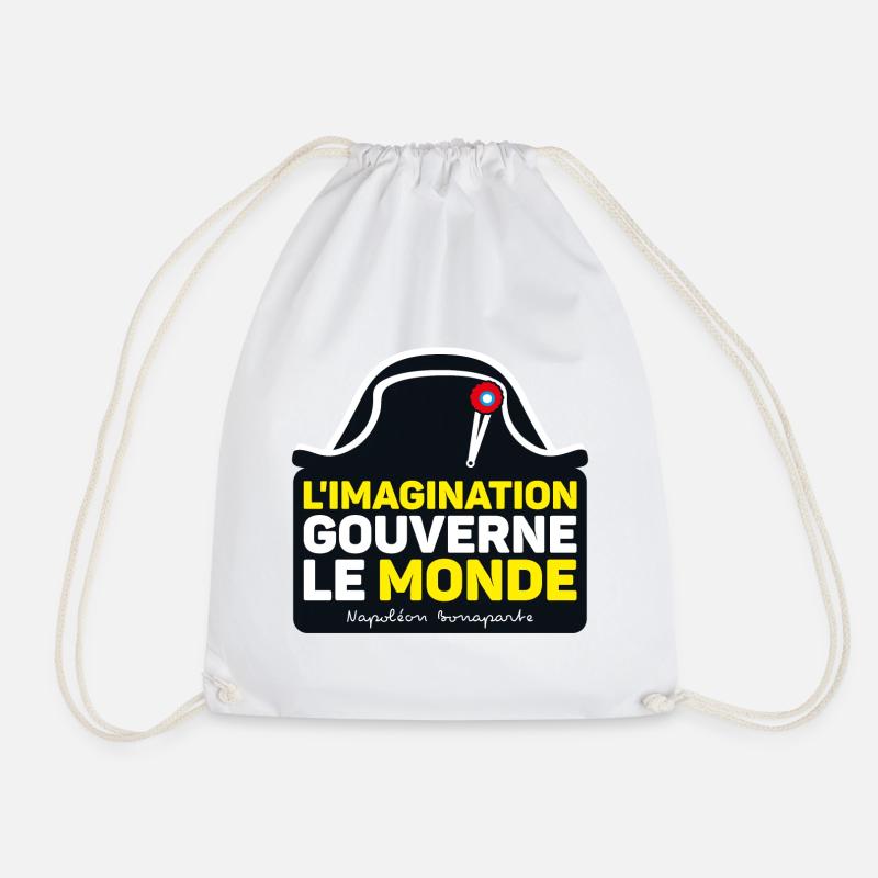 Quotes from Napoleon Bonaparte - Drawstring Bag - white