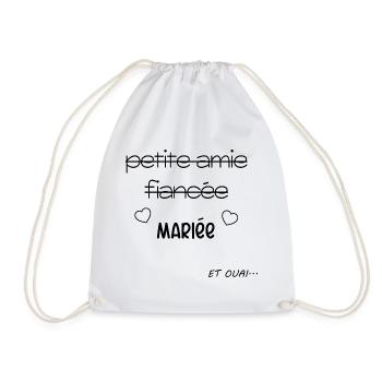 Mariée - Mariage - Sac de sport léger - blanc - Devant