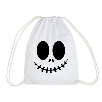Halloween Gesicht - Turnbeutel - Weiß - Vorne