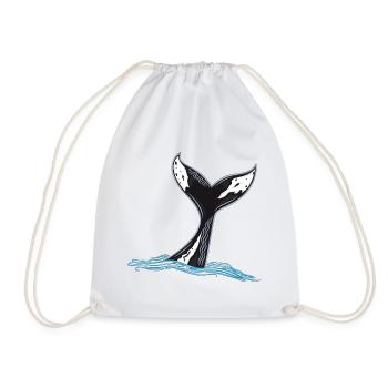 Whale Fin Whale Fin - Drawstring Bag - white - Front