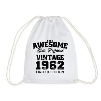 Retro Vintage 1962 Birthday 60 Years Born in 1962 - Turnbeutel - Weiß - Vorne