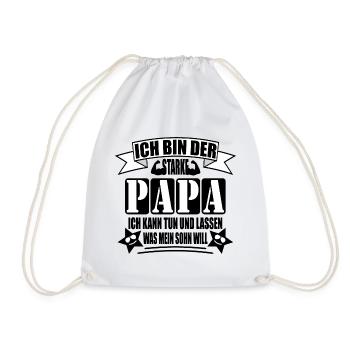 Ich bin der starke Papa - Turnbeutel - Weiß - Vorne