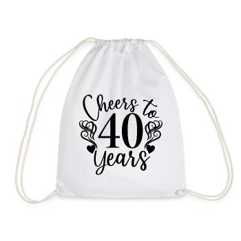Vive les 40 ans du 40e anniversaire - Sac de sport léger - blanc - Devant