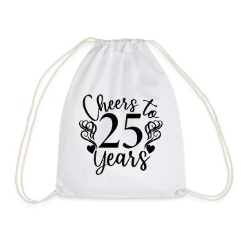 Vive le 25e anniversaire de ses 25 ans - Sac de sport léger - blanc - Devant