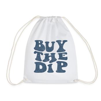 Achetez la trempette! Bleu rétro - Sac de sport léger - blanc - Devant