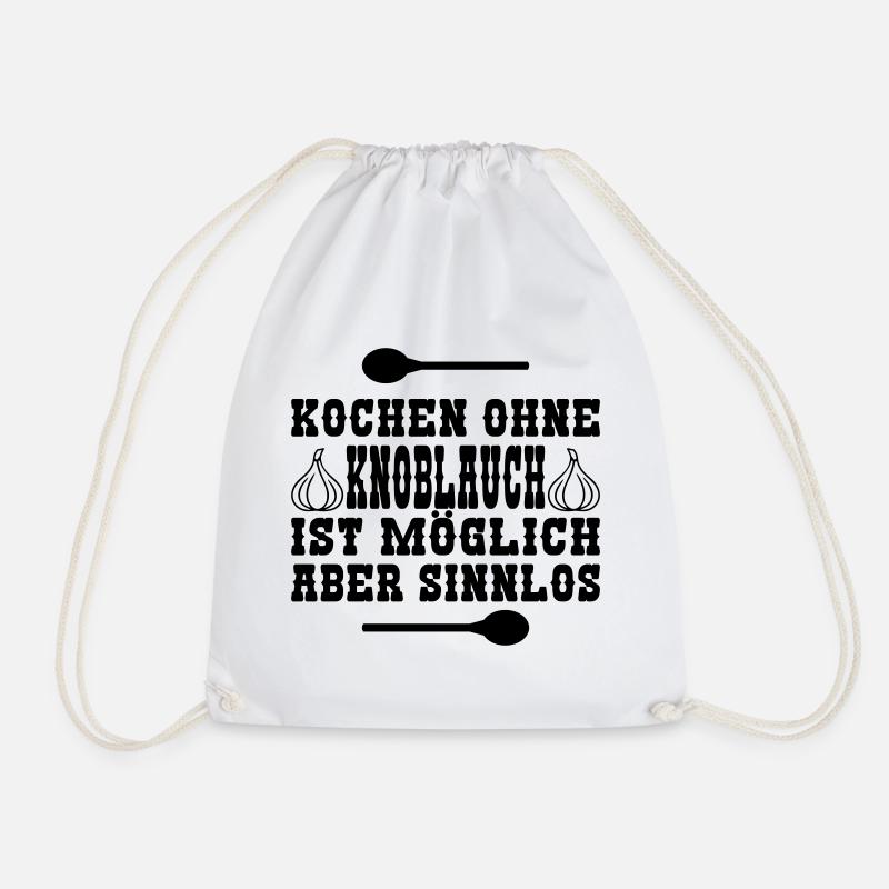 Kochen ohne Knoblauch - Turnbeutel - Weiß