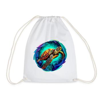 Tortue marine - Sac de sport léger - blanc - Devant