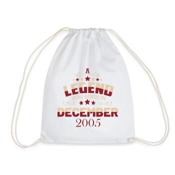 18th Birthday Legend December 2005 - Drawstring Bag - white - Front