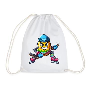 Osterei Eishockey Design | Eishockeyspieler - Turnbeutel - Weiß - Vorne