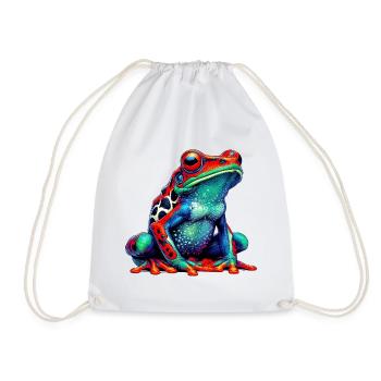 Frosch - Turnbeutel - Weiß - Vorne