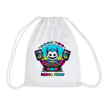 Disco Monster - Drawstring Bag - white - Front