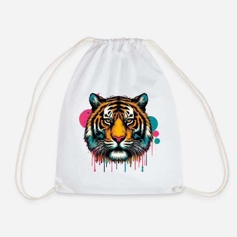 Tiger - Turnbeutel - Weiß