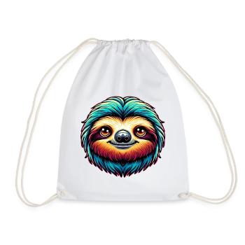 Sloth - Drawstring Bag - white - Front
