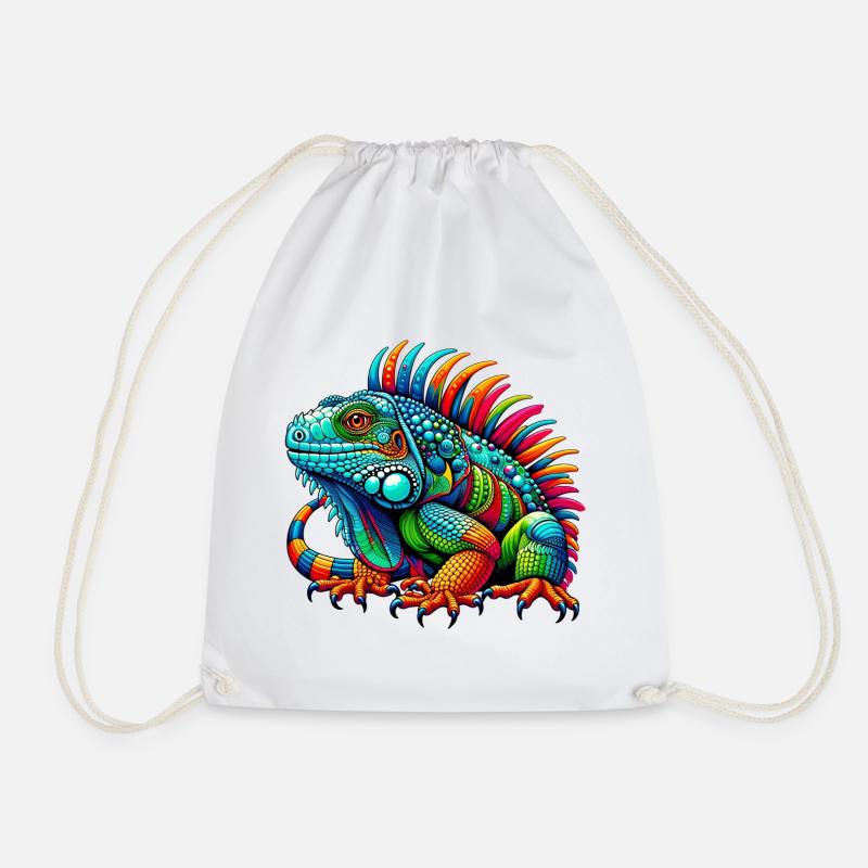 Leguan - Turnbeutel - Weiß