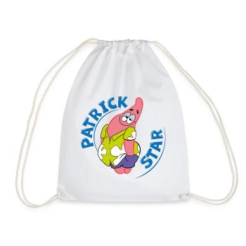 The Patrick Star Show Patrick With Blue Letters - Drawstring Bag - white - Front