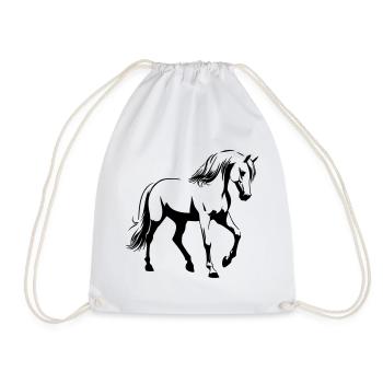 Cheval Arabe - Sac de sport léger - blanc - Devant
